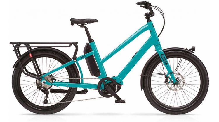 Benno Bikes Boost E 10D CX 500 Wh E-Lastenrad Trapez 24 aqua green one size