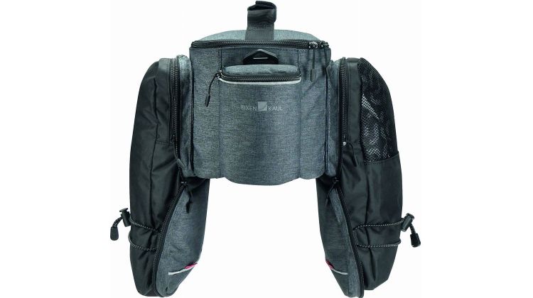 KLICKfix Rackpack Sport Plus für Racktime Gepäckträgertasche grau 12 - 18 L