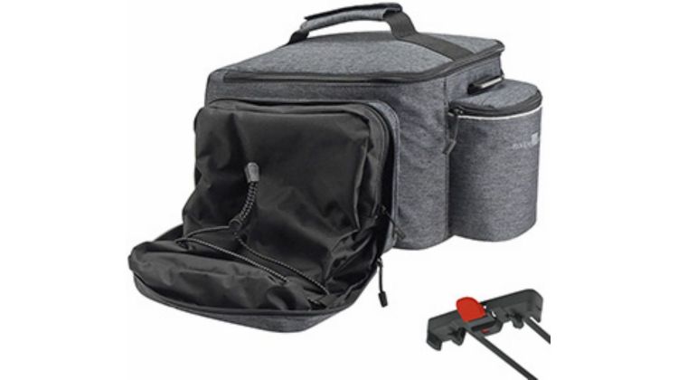 KLICKfix Rackpack Sport Plus für Racktime Gepäckträgertasche grau 12 - 18 L