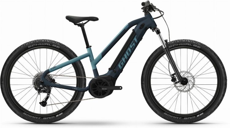 Ghost E-Teru B 500 Wh E-Bike Hardtail Trapez 27,5 dark grey/met. light blue - glossy XS