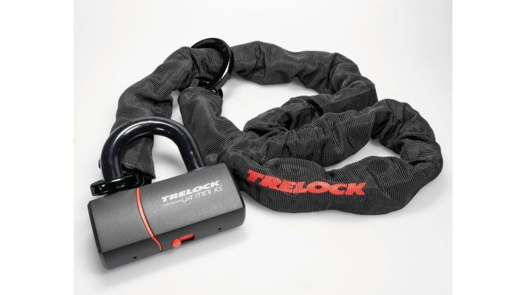 Trelock LC 680 Kettenschloss inkl. Mini-Bügelschloss schwarz 110 cm