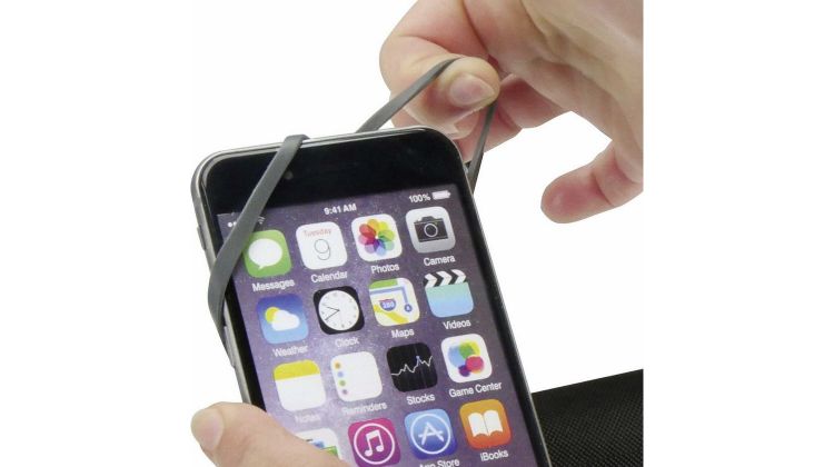 Klickfix Phonepad Quad Mini Smartphone Halterung grau/schwarz