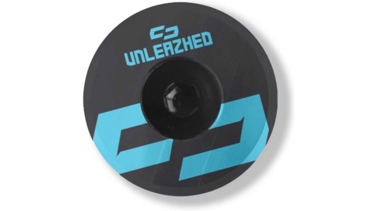 Unleazhed AL01 Top Cap Aluminium Logo Skin 1 pcs, 1 aluminium screw M6 blue