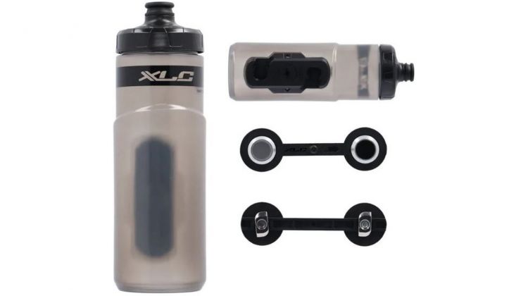 XLC MRS Trinkflaschen Set MR-S12, inkl Fidlock Adapter, 600 ml transparent
