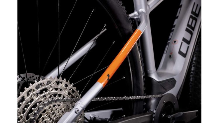 Cube Reaction Hybrid SL 750 Wh E-Bike Hardtail Diamant 29 polarsilver´n´orange