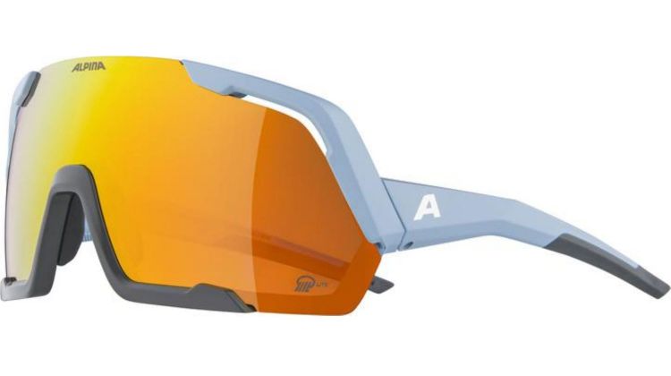 Alpina Rocket Q-Lite Sportbrille smoke-blue matt/mirror gold one size