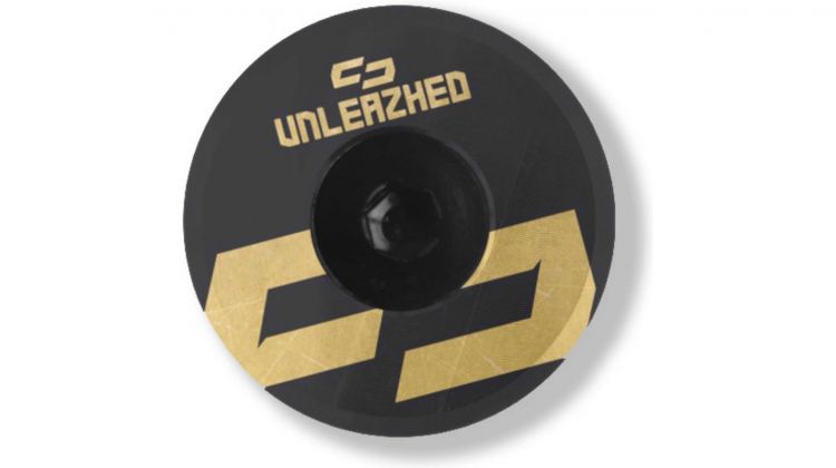 Unleazhed AL01 Top Cap Aluminium Logo Skin 1 pcs, 1 aluminium screw M6 gold