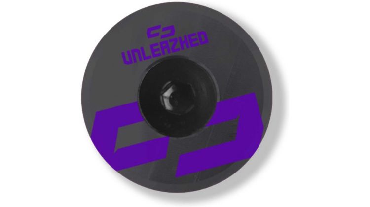 Unleazhed AL01 Top Cap Aluminium Logo Skin 1 pcs, 1 aluminium screw M6 purple