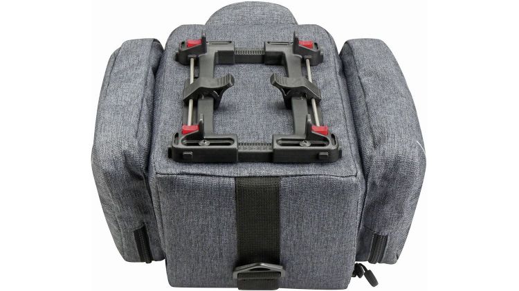 KLICKfix Rackpack Sport Plus mit Uniklip 2 Gepäckträgertasche grau 12 - 18 L
