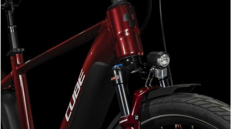 Cube Touring Hybrid EXC 500 Wh E-Bike Easy Entry 28 red´n´white