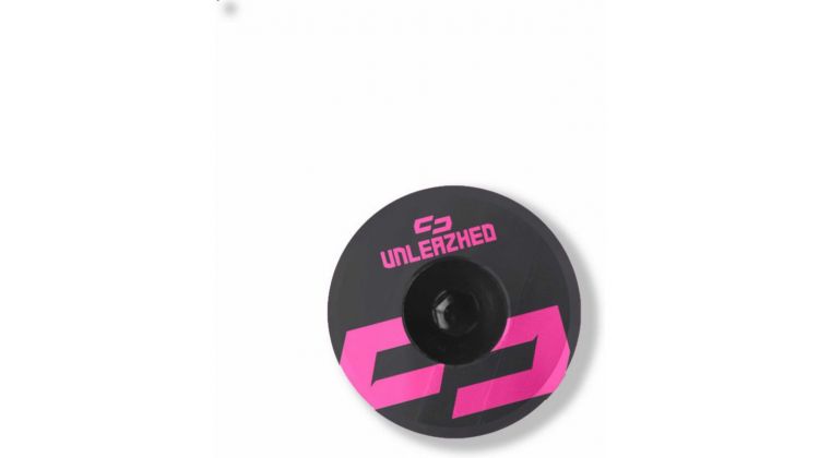 Unleazhed AL01 Top Cap Aluminium Logo Skin 1 pcs, 1 aluminium screw M6 pink