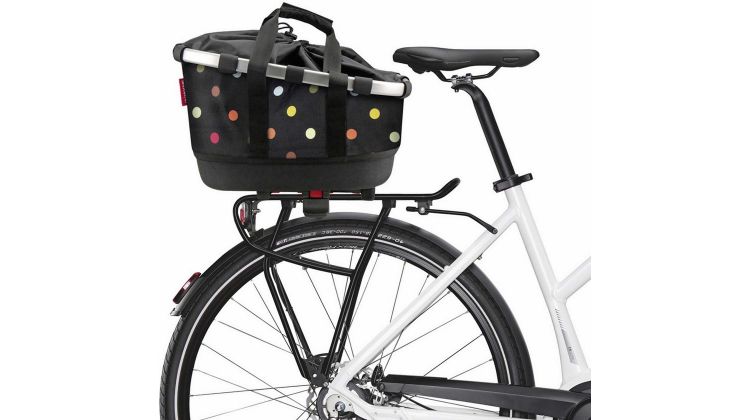 Klickfix Reisenthel Bikebasket GT Gepäckträgertasche mit Aluminumrahmen Uniklip Dots