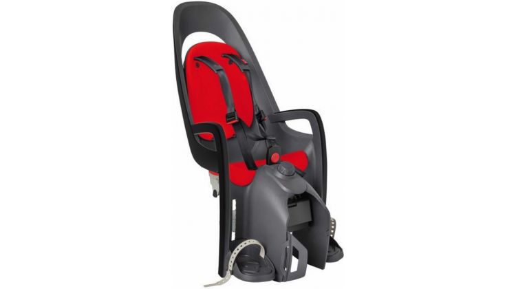 Hamax Caress Kindersitz für Gepäckträger grau/dkl.grau/rot