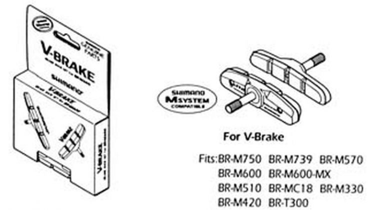 Shimano M70T3 V-Brake Bremsschuhe