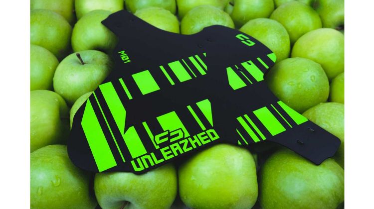 Unleazhed M01 Mudguard Logo Skin unsplash 1 pcs, 4 cable ties green