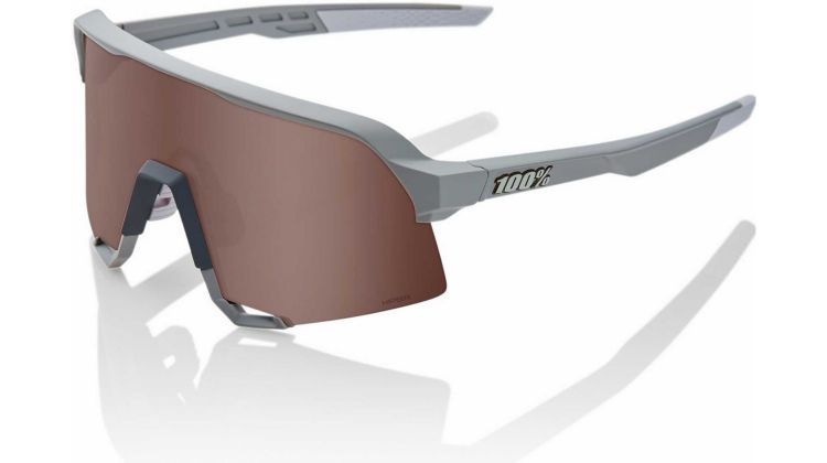 100percent S3 Sportbrille HiPER Mirror Lens soft tact stone grey/crimson silver