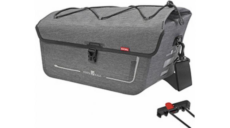 KLICKfix Sport Waterproof Gepäckträgertasche für Racktime Gepäckträger grau 12 L