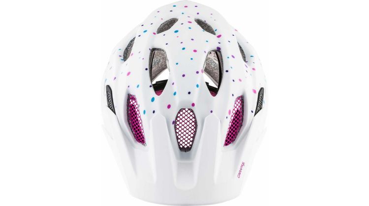 Alpina Carapax Junior Kinder-Helm white polka dots 51-56 cm