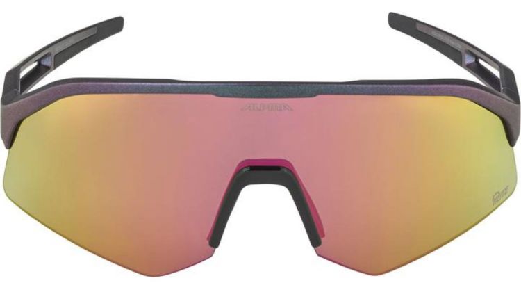 Alpina Sonic HR Q-Lite Sportbrille black matt-purple/mirror pink one size