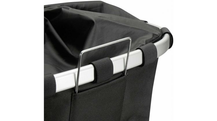 Klickfix Reisenthel Carrybag GT Gepäckträgertasche mit Aluminumrahmen für Racktime Fleur-schwarz