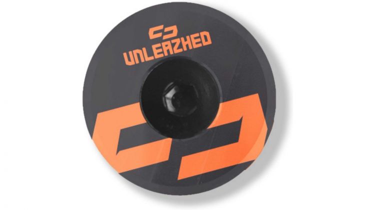 Unleazhed AL01 Top Cap Aluminium Logo Skin 1 pcs, 1 aluminium screw M6 orange