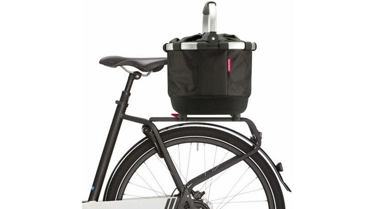 Klickfix Reisenthel Carrybag GT Gepäckträgertasche mit Aluminumrahmen für Racktime Schwarz