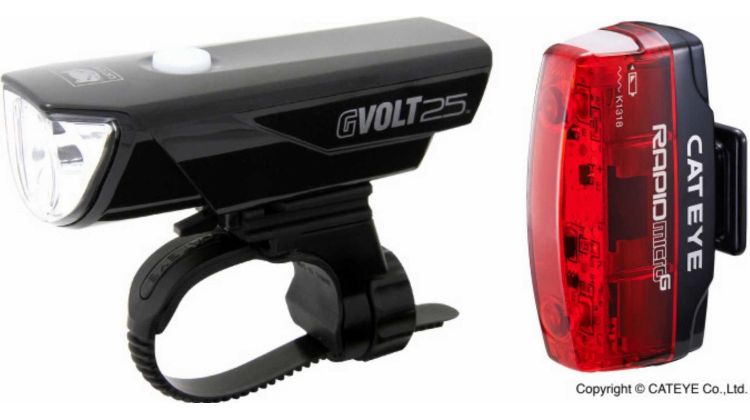 Cat Eye GVolt25 HL-EL360GRC + Rapid Micro G HL-EL620G Beleuchtungsset