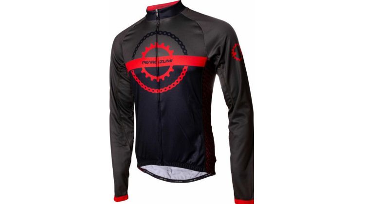 Pearl Izumi ELITE LTD Thermal LS Jersey Chain Ring Black/Torch Red/Forest
