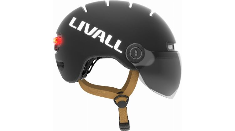 Livall L23 City Helm mit Visier matt schwarz