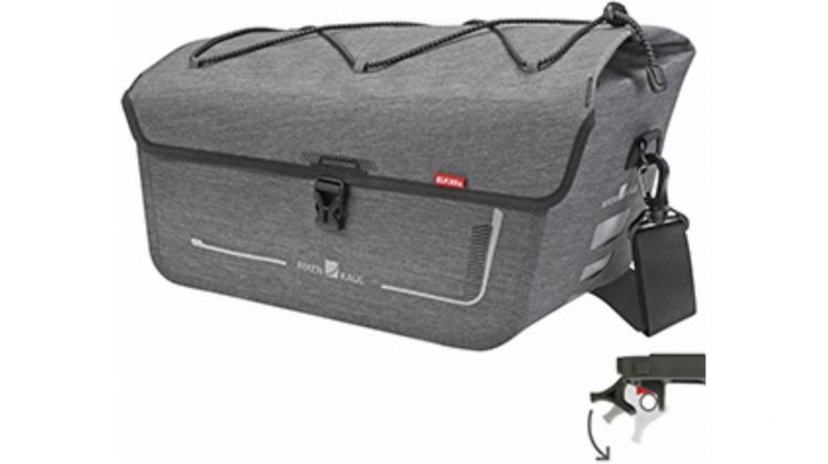 KLICKfix Sport Waterproof Gepäckträgertasche mit UniKlip 2 Adapter grau 12 L