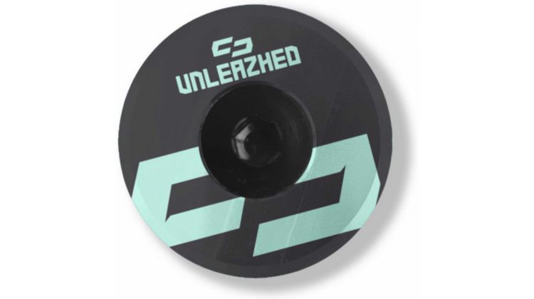 Unleazhed AL01 Top Cap Aluminium Logo Skin 1 pcs, 1 aluminium screw M6 turquoise