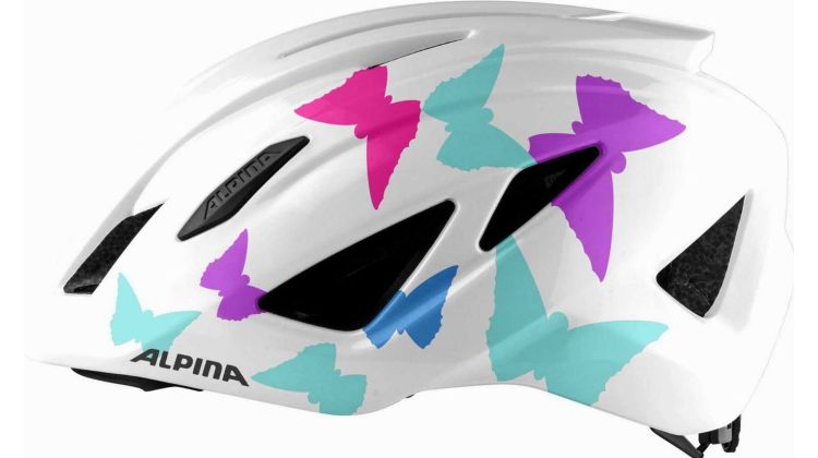 Alpina Pico Kinder-Helm pearlwht butterflies gloss 50-55 cm